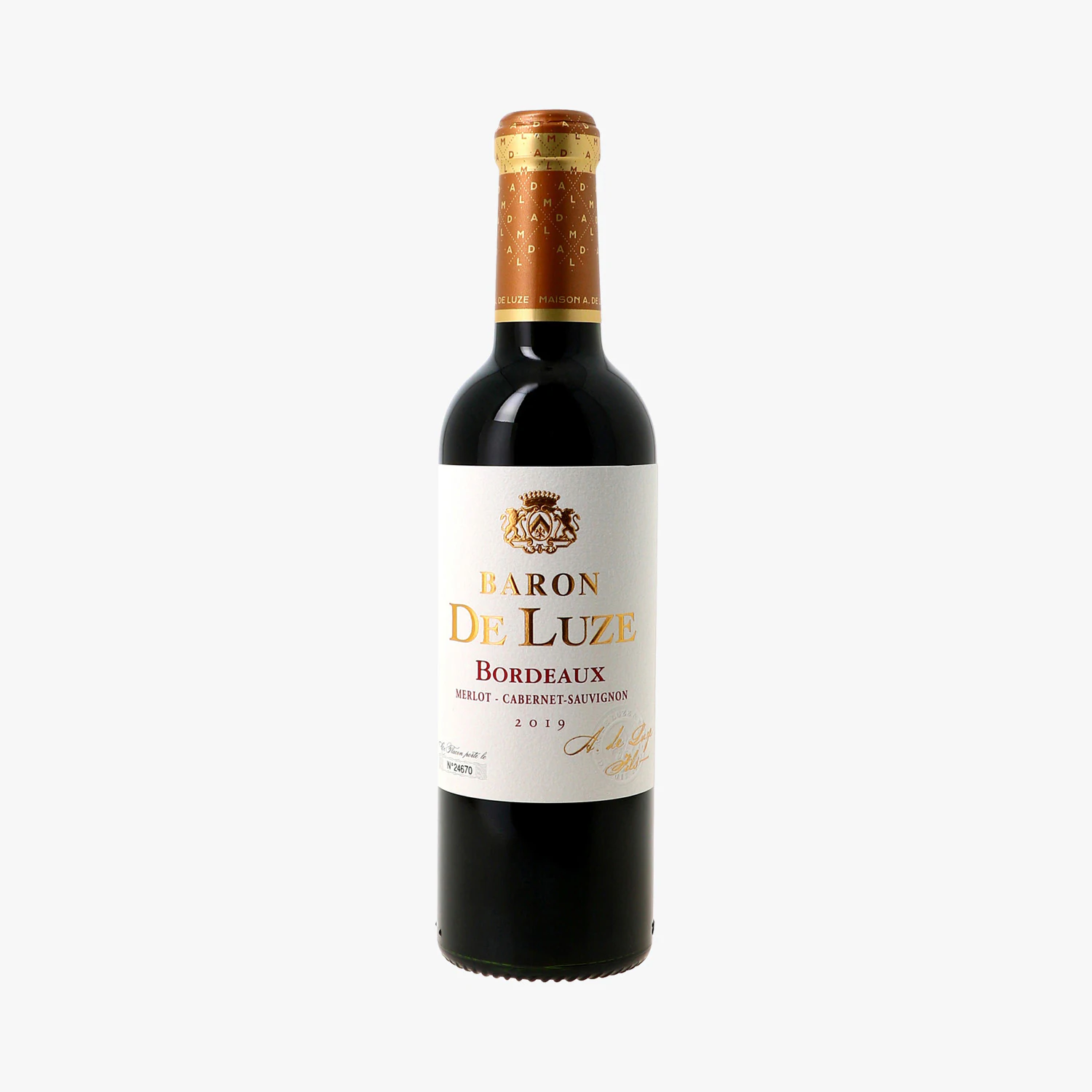 Half-bottle of Baron de Luze, AOP Bordeaux, 2019 
