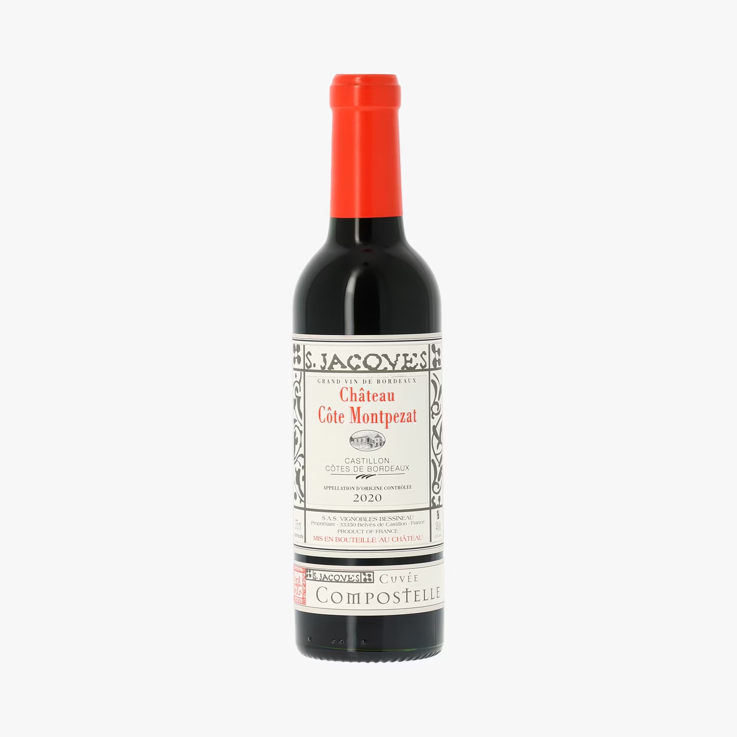 Half-bottle of ChÃ¢teau CÃ´te Montpezat, CuvÃ©e Compostelle, AOC CÃ´tes de Bordeaux Castillon, 2020 