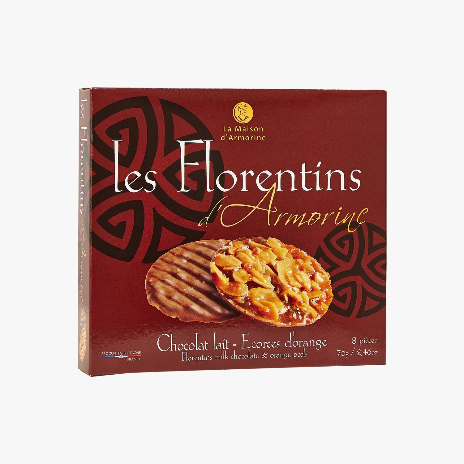 Armorine Milk Chocolate Florentines with Orange Zest 