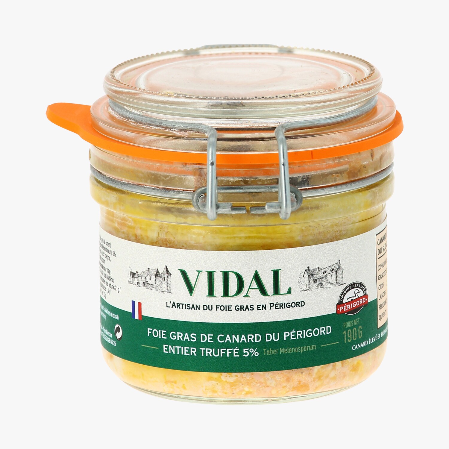 Whole PÃ©rigord duck foie gras 5% truffle 