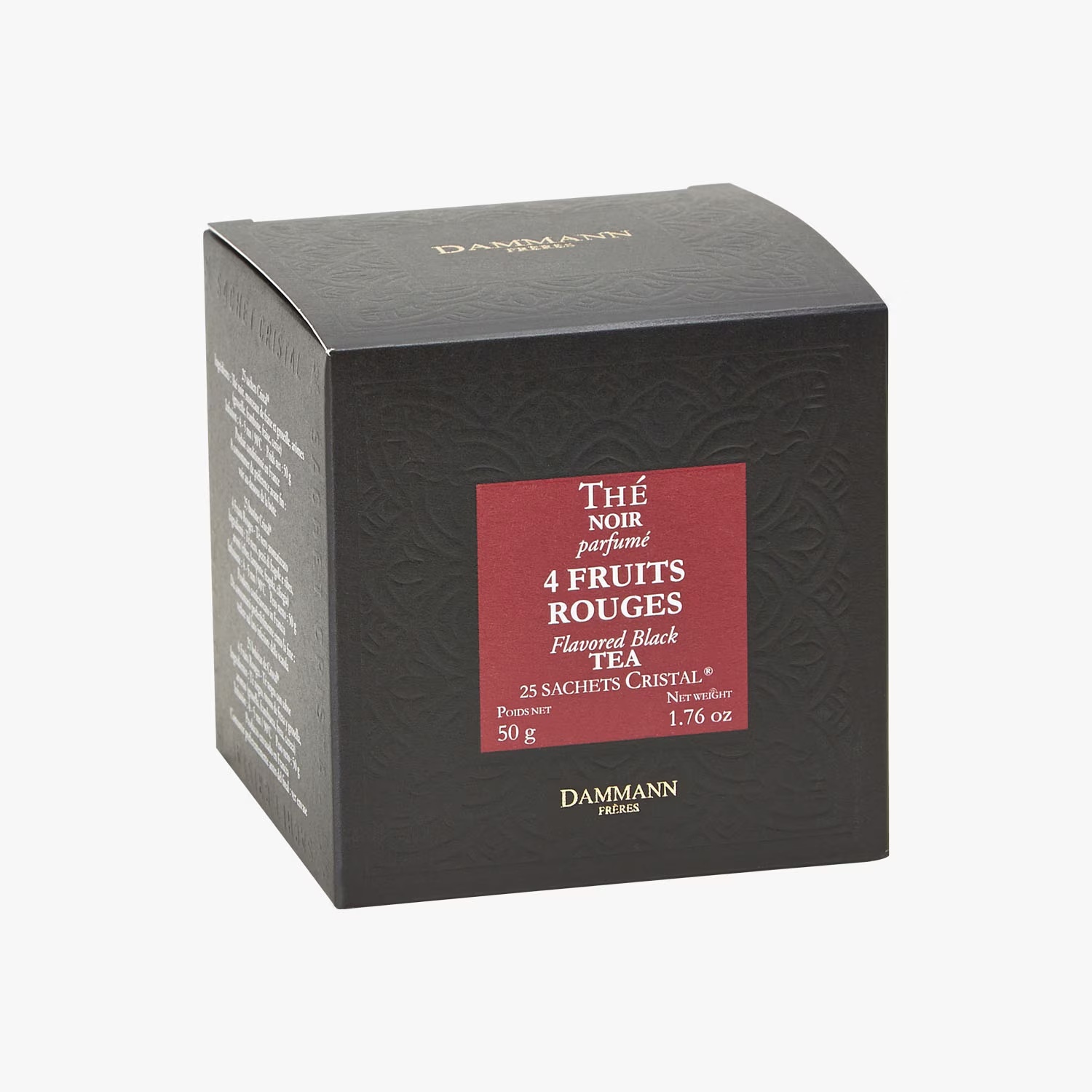 Black tea flavoured with 4 red fruits - Box of 25 teabags 